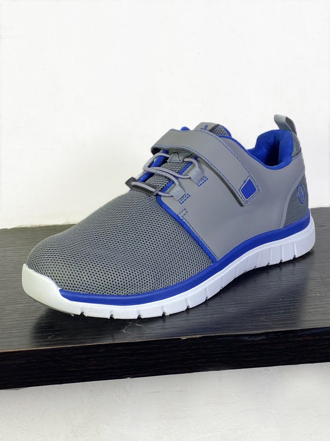 Anodyne lace up sneakers in grey and blue