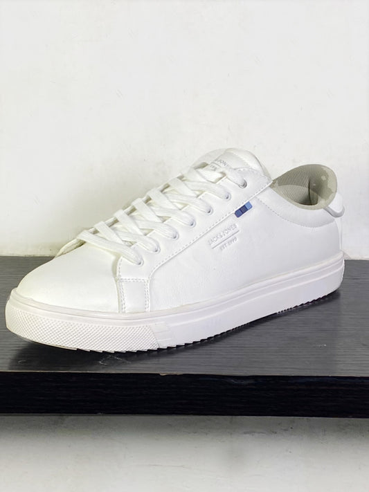 Jack and Jones lace up sneakers in white
