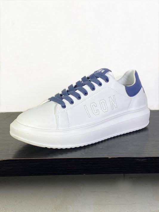 Icon lace up sneakers in white